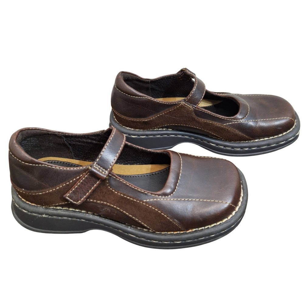 Coasters Girls Dark Brown Mary Jane Shoes Square Toe Hook Loop Size 1.5 Kids